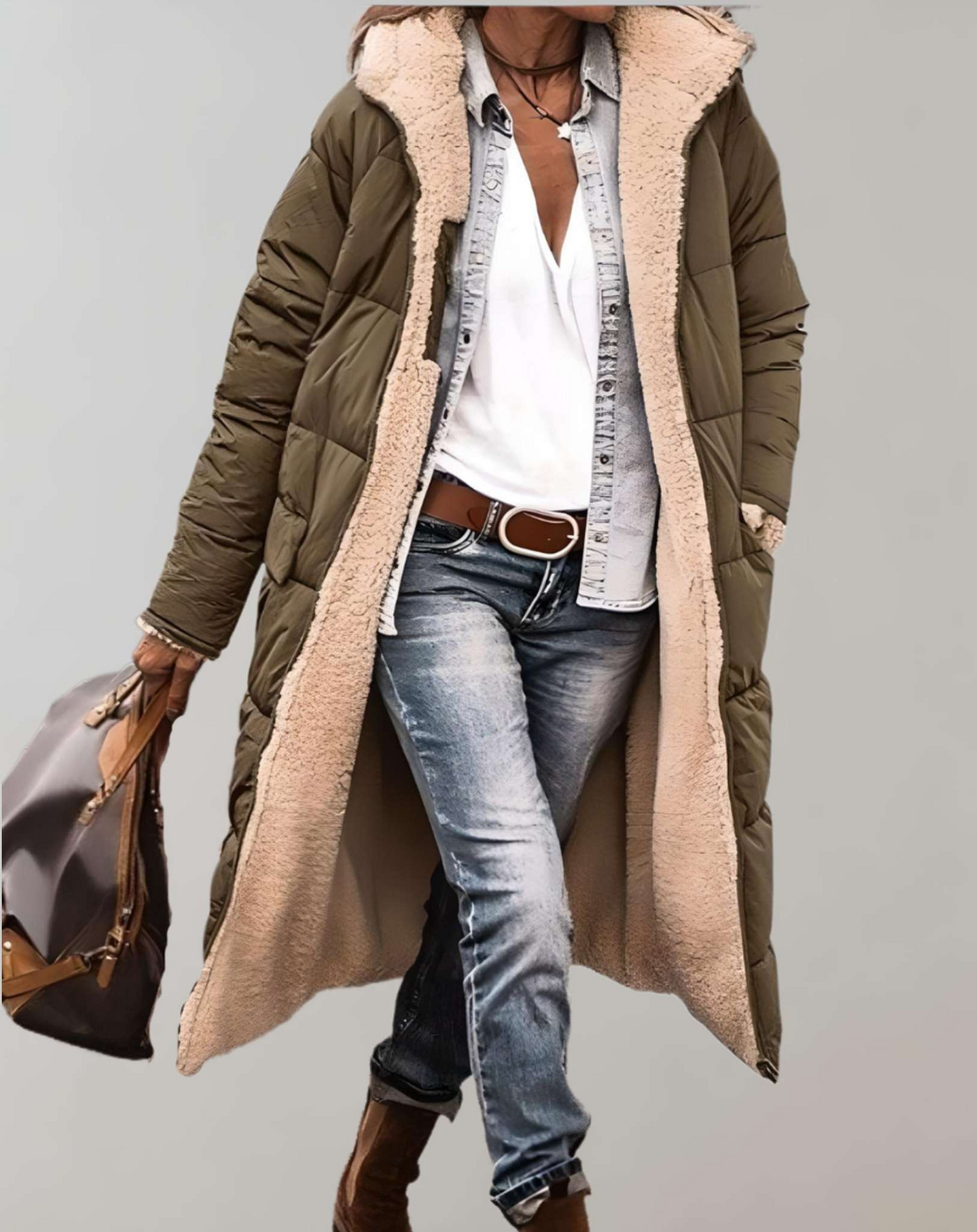 Dalia - Trench-coat d'hiver chaud avec doublure en polaire