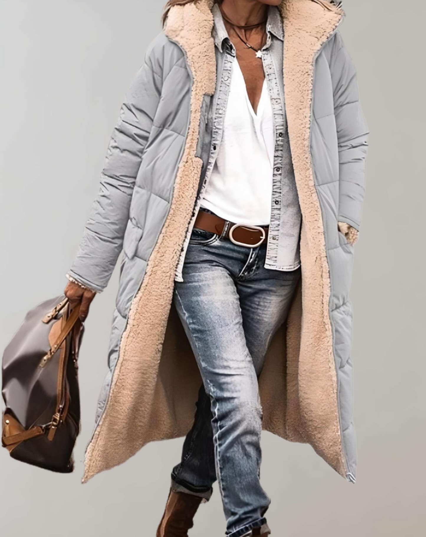 Dalia - Trench-coat d'hiver chaud avec doublure en polaire