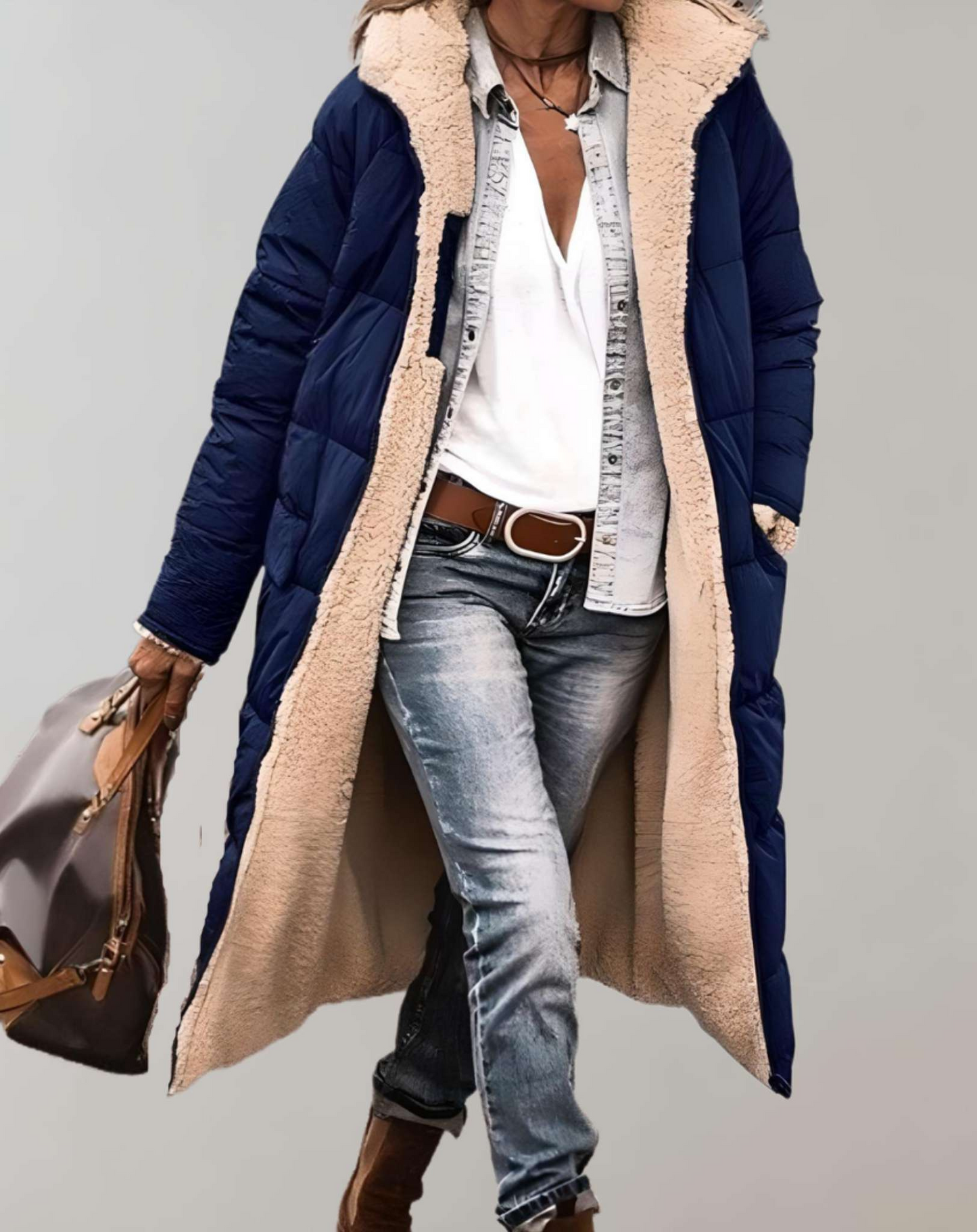 Dalia - Trench-coat d'hiver chaud avec doublure en polaire