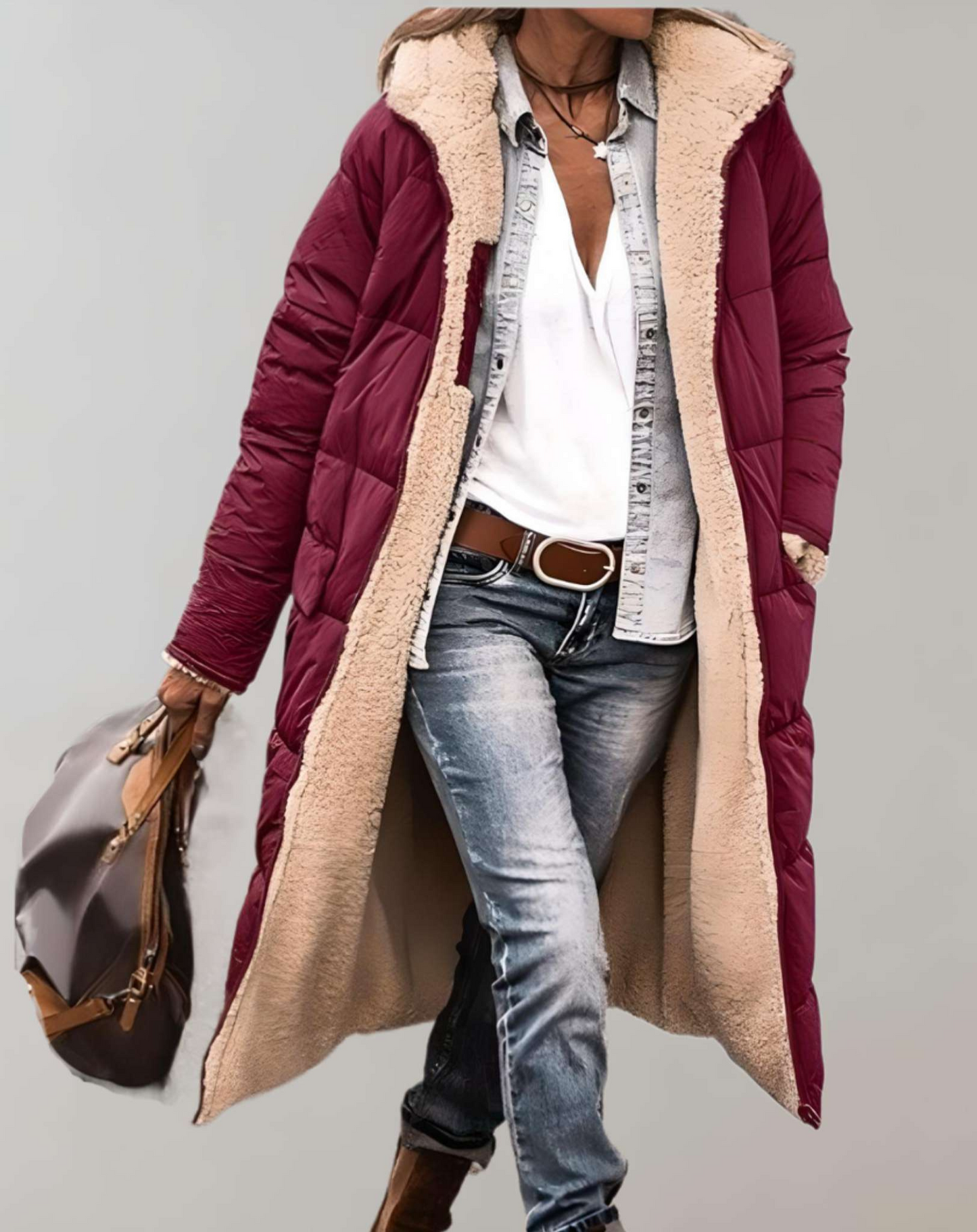 Dalia - Trench-coat d'hiver chaud avec doublure en polaire